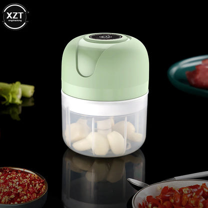 Mini Electric Garlic Chopper USB Meat Grinder Garlic Masher Machine Sturdy Durable Crushed Ginger Vegetable Crusher Kitchen Tool