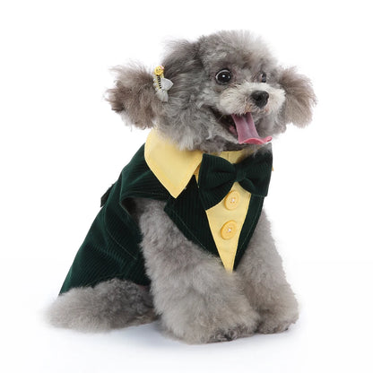 Christmas Dog Costume Dog Halloween Apparel Dog Wedding Outfit Clothes Wedding Shirt Clothes Formal Tuxedo for Teddy Bulldog