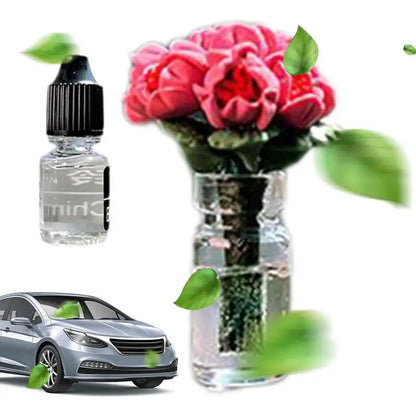 Mini Rose Bouquet Car Air Vent Clip Freshener Dried Flower Perfume Air Freshener Vent Mini Rose Decorations For Car Exquisite