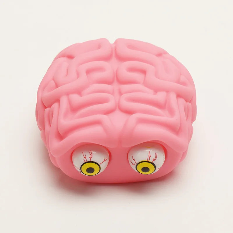 Flippy Brain Squishy Eye Popping Squeeze Fidget Toy Cool Stuff Kids ADHD Autism Anxiety Relief Anti Stress Fun Halloween Toy