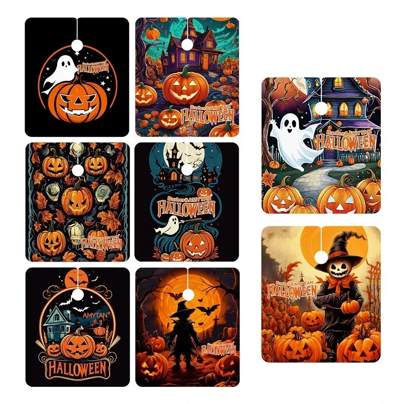 Professional Haircut Aprons Halloween Pumpkin Ghost Mascot Lucky Hairdresser Gown Cloth Haircutting Salon Cape Holloween Gifts