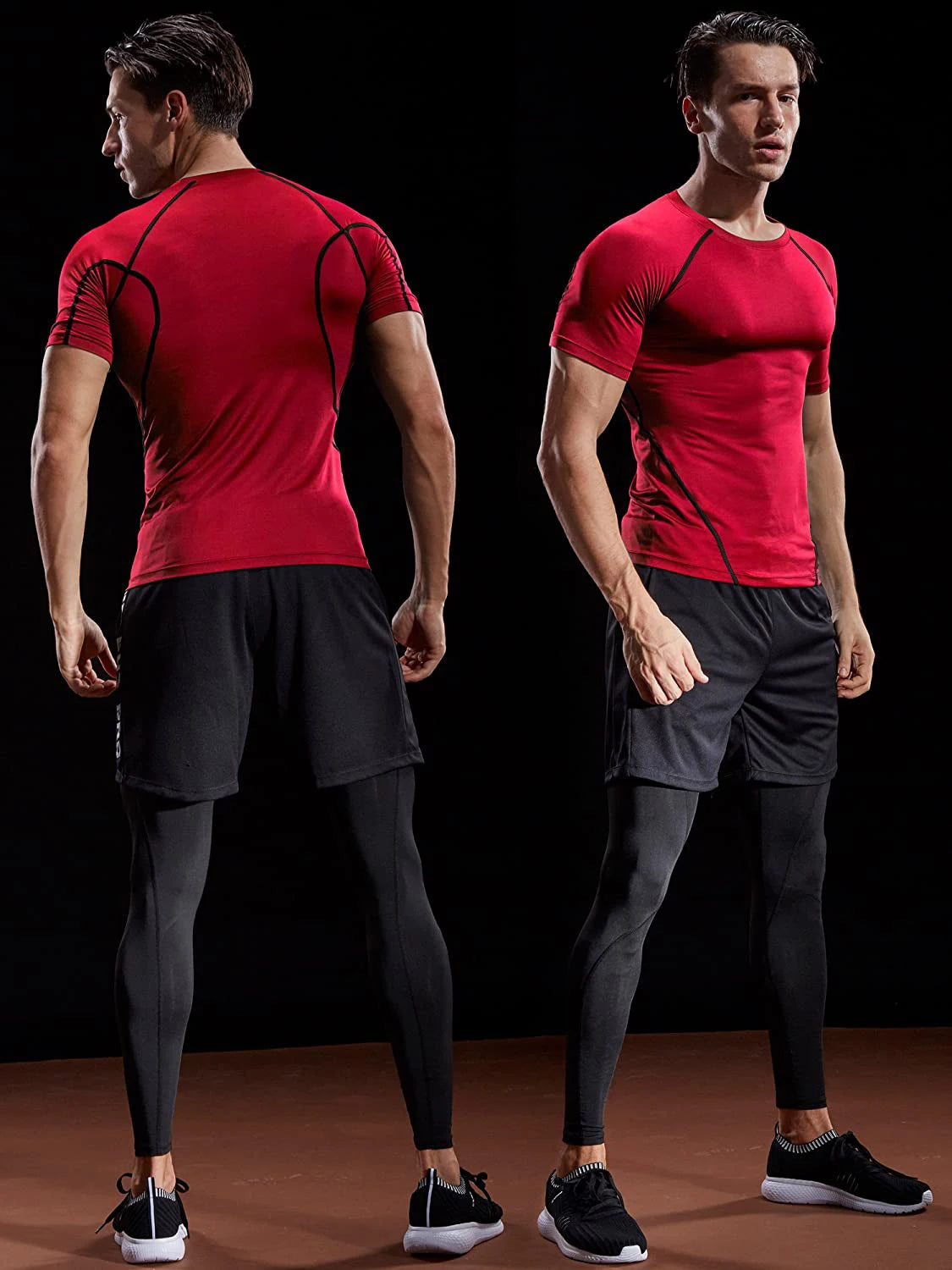 2023 Compression T Shirt Men Summer Sportswear Running T-shirt Elastic Quick Dry Sport Tops Tee Athletic Gym Workout Shirts Men