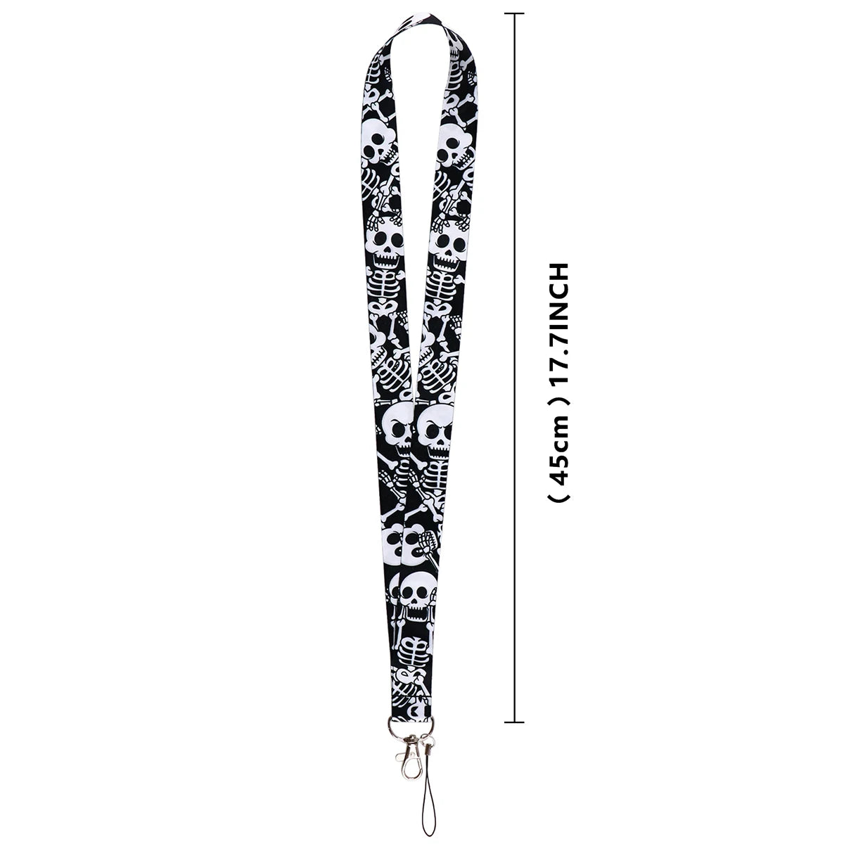 Skull Lanyard for Key ID Card Gym Phone Straps USB Badge Holder DIY Neck Strap Hang Rope Halloween Lanyard Phone Accessories