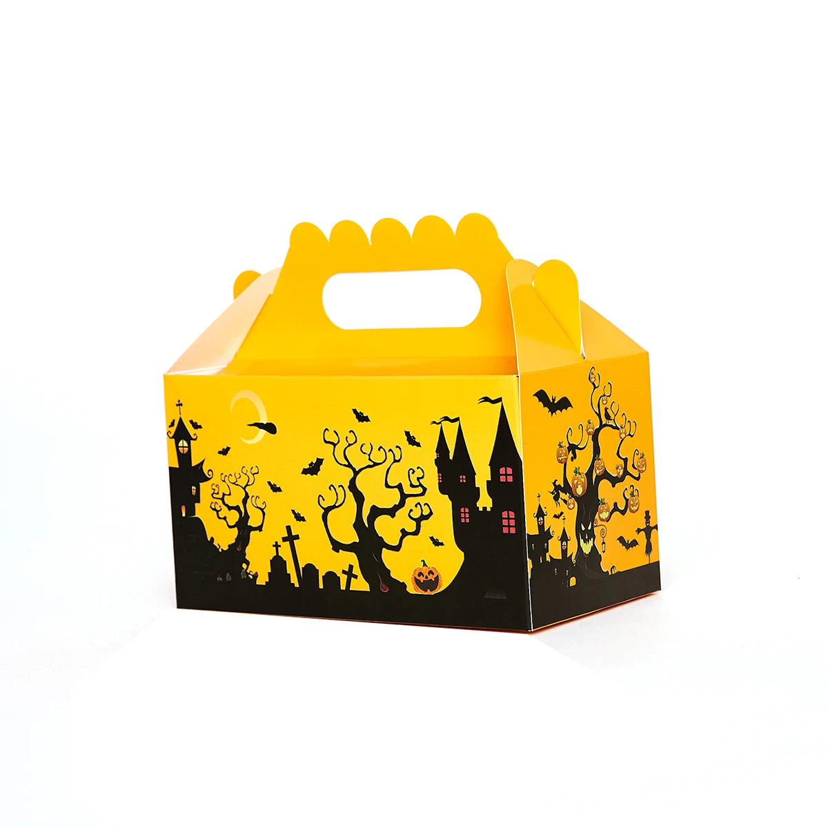 4/24 pcs Halloween hand-held cake box gift packaging box, party baking packaging supplies, holiday supplies