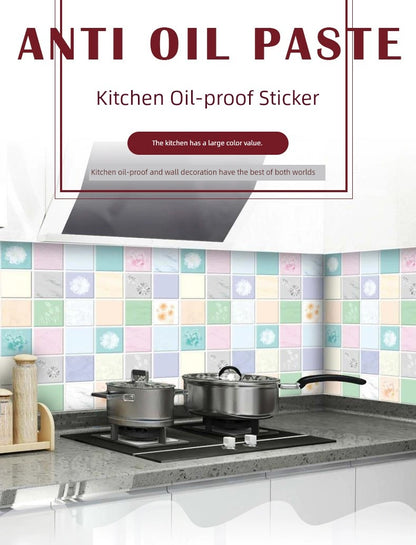 Cooking Bench Oil-Proof Stickers High Temperature Resistant Marble Kitchen