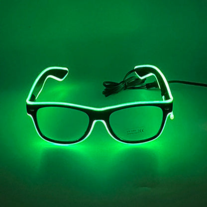 Halloween Eyes Glasses EL Wire Glowing Eyewear LED Light Up Costume Glasses Festival Party Decoration Photography Props