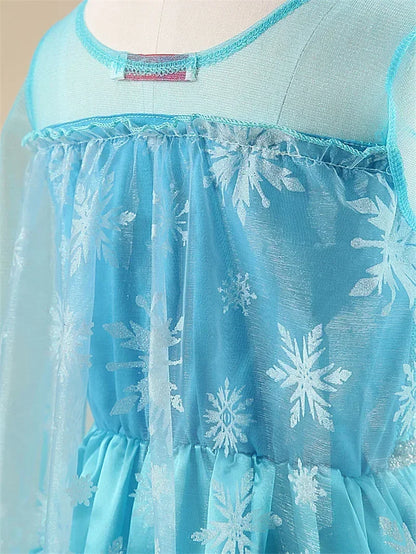 2024 Fancy Queen Frozen Elsa Anna Costume Girls Princess Dress Toddler Halloween Cosplay Party Vestidos For 3-10 Years