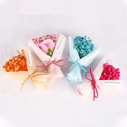 Mini Natural Gypsophil Dried Flowers  Arrangement Car Bouquet Gift Box Filling Decoration Home Party Wedding Little Present