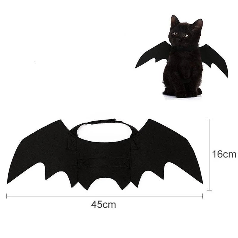 Cute Halloween Small Dogs Cat Costume Vampire Small Pet Cat Bat Wings Halloween Cat Wings Accessories Halloween Decorations