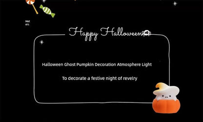 Eye Protection Small Night Lamp Halloween Birthday Gift Pumpkin Bedside Night Light Silicone Kindergarten Holiday Atmosphere Decoration