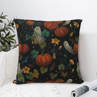 Pumpkin Ghost Halloween Spooky Pillowcase Printing Polyester Cushion Cover Decorative Pillow Case Cover Home Square 40*40cm