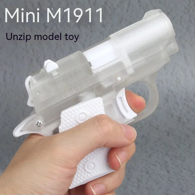 3D Gravity Model Gun Mini Glock Toy Gun Luminous Transparent Shell Trendy Stress Relief Toys Birthday Halloween Christmas Gift