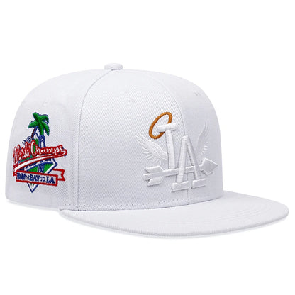 2024 New Letter Wing Pattern Side Coconut Tree Embroidery Fashion High Quality Snapback Men's Versatile Casual Baseball Hat