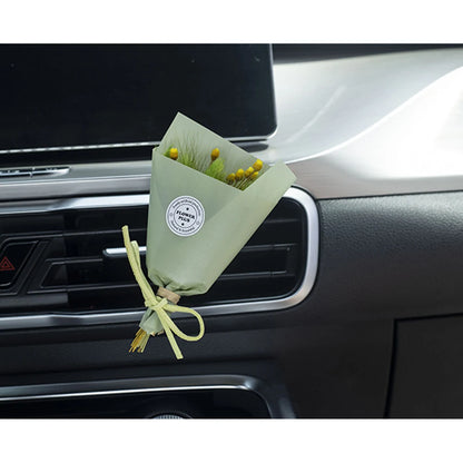 Creativity Dried Flowers Bouquet Car Perfume Air Vent Clip Mini Bouquet Eternal Flower Car Accessories Interior Woman Ornament