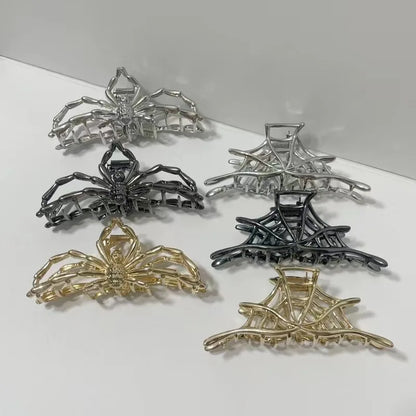 New Spider Web Metal Hair Crab Clips Alloy Halloween Hair Claw Clips Hairgrip Hairpin Barrette Clamps Party Hair Accessories