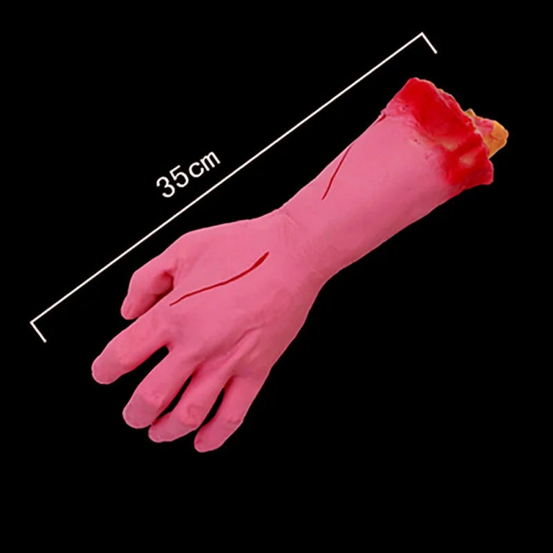 Halloween Horror Props Fake Bloody Hand Haunted House Party Decor Scary Fake Hand Finger Leg Foot Brain Heart Halloween Supplies