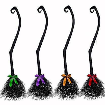 Plastic Witch Brooms On Halloween Halloween Theme Decorative Besoms For Holloween