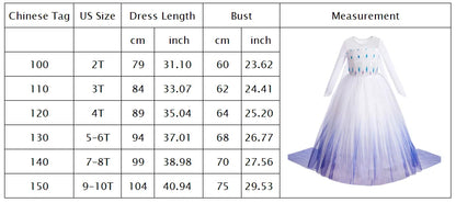 Disney Kids Frozen Birthday Party Princess Dress White Elsa Sequined Mesh Vestidos Halloween Cosplay Snow Queen Carnival Costume