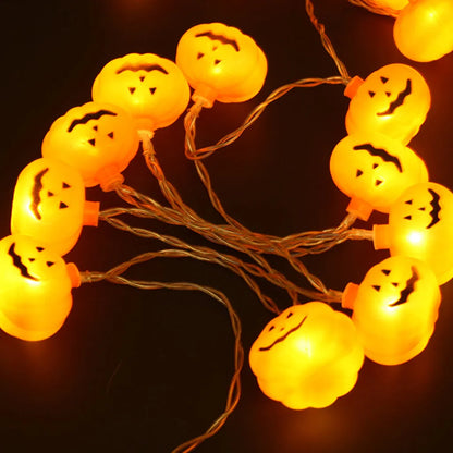 Fantastic Funny LED String Lights Halloween Decoration Accessories Lamp Horror LED Halloween pumpkin battery light string