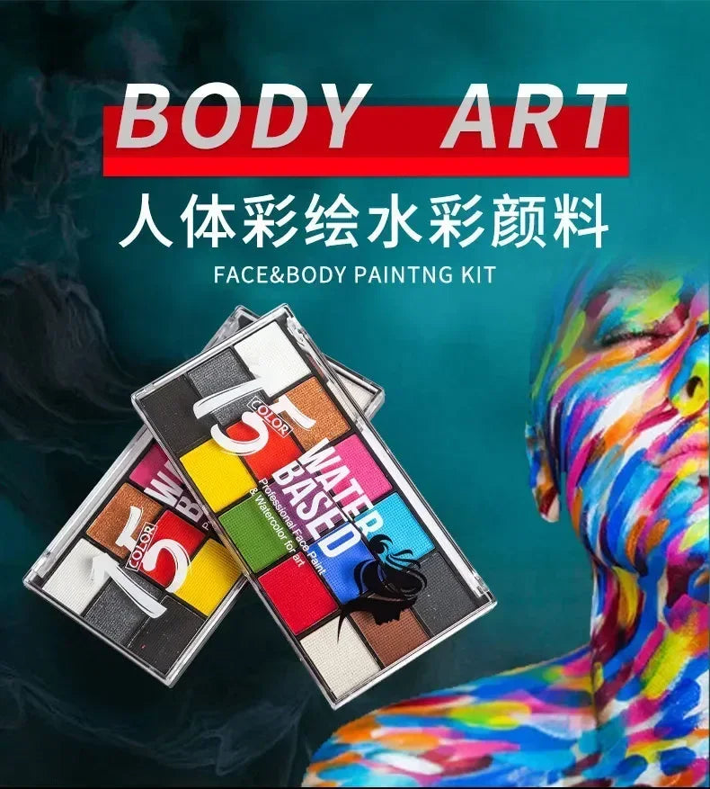 Body Painting Make Up Face Flash Tattoo Eye Shadow Easy To Clean Multicolor Festival Halloween Art Christmas Makeup Party Tools