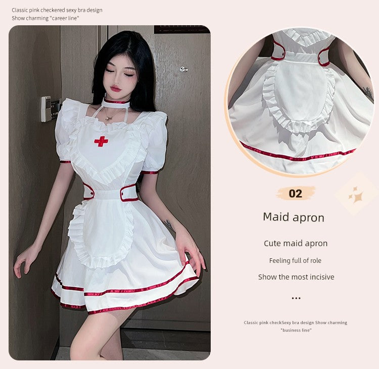 Cute Nurse Sister Pure Desire Wind Dress Cosplay Uniform Suit Halloween Sexy Internet Celebrity Streamer Clothing