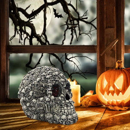 Halloween Props Horror Skull Lamp Skeleton Ornaments Luminous Skeleton Light Decoration for Holloween Party Haunted House Club