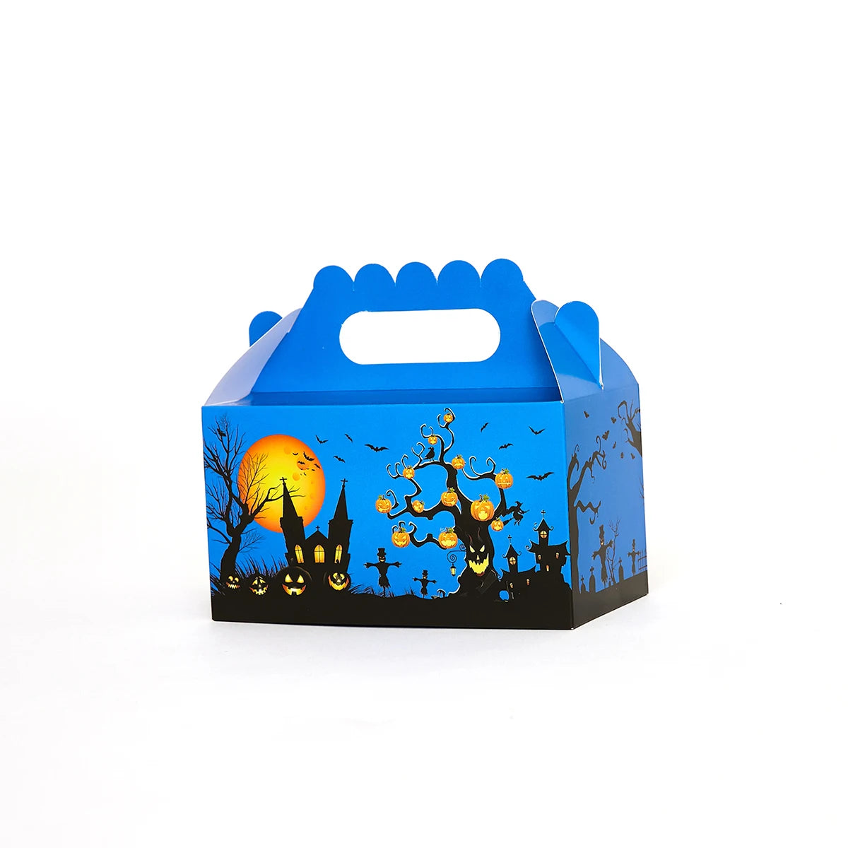 4/24 pcs Halloween hand-held cake box gift packaging box, party baking packaging supplies, holiday supplies