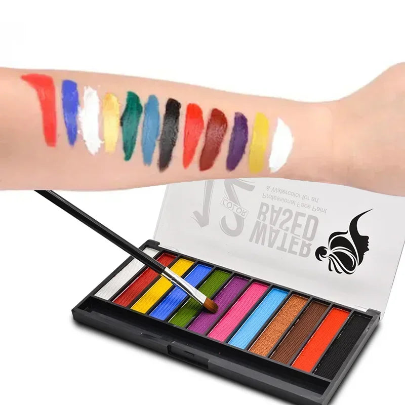 Body Painting Make Up Face Flash Tattoo Eye Shadow Easy To Clean Multicolor Festival Halloween Art Christmas Makeup Party Tools