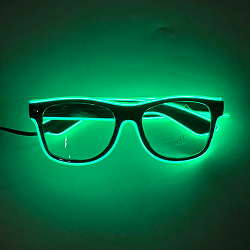 Halloween Eyes Glasses EL Wire Glowing Eyewear LED Light Up Costume Glasses Festival Party Decoration Photography Props