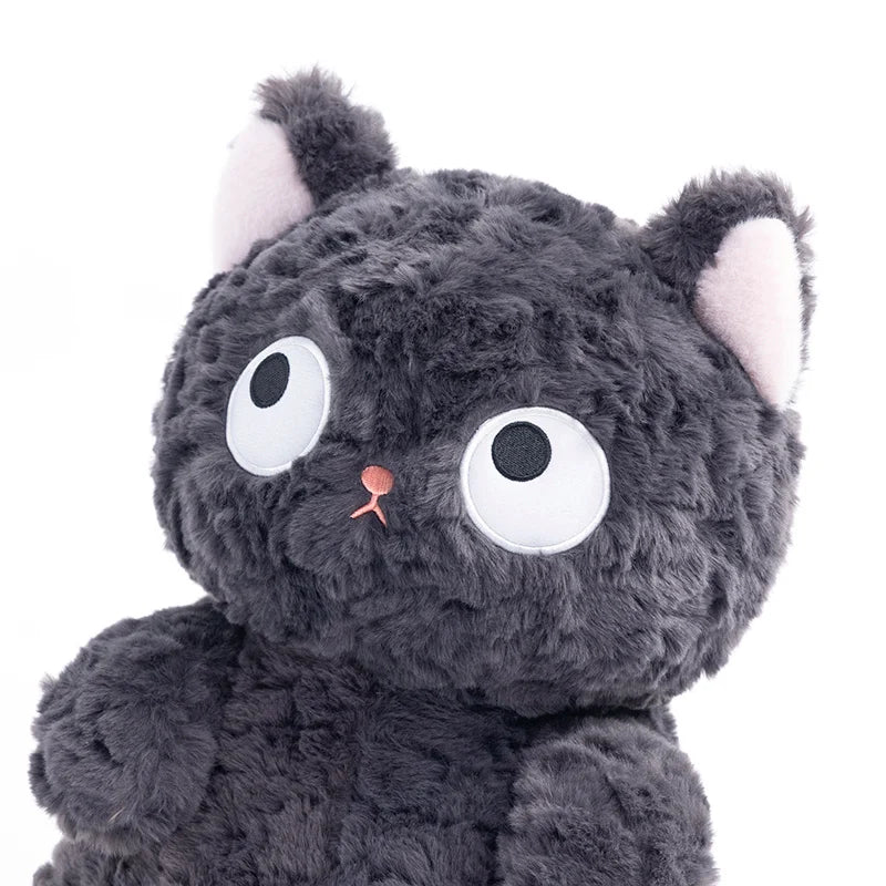 NEW Kawaii Cat Plush Toy Cute Stuffed Animal Cat Pillow Doll Glow in the Dark Eyes Halloween Gift Birthday Gift for Kids