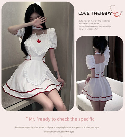 Cute Nurse Sister Pure Desire Wind Dress Cosplay Uniform Suit Halloween Sexy Internet Celebrity Streamer Clothing