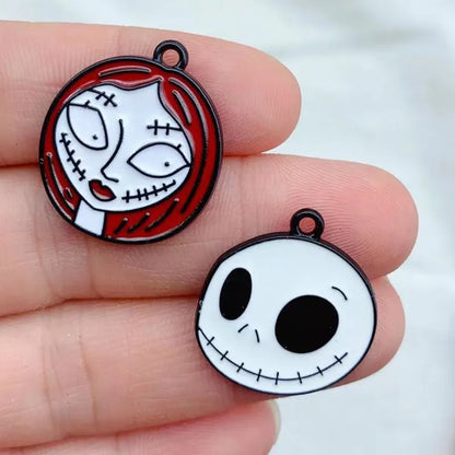 10pcs Enamel Cartoon Haunted  Halloween Ghost Charms DIY Jewelry Making Fashion Earring Necklace Bracelet Pendants Accessorie