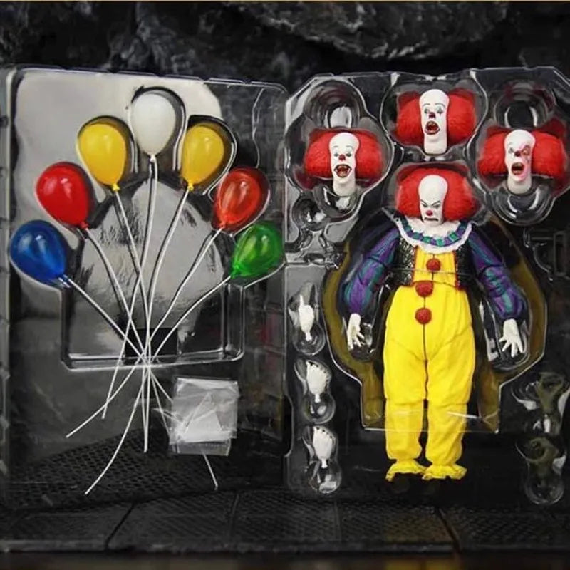 NECA 1990 The Movie Pennywise Joker Action Figure Clown Old Edition Toys Doll Decoration Horror Model For Halloween Gift