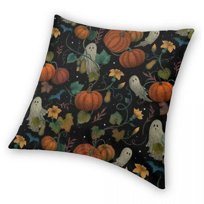 Pumpkin Ghost Halloween Spooky Pillowcase Printing Polyester Cushion Cover Decorative Pillow Case Cover Home Square 40*40cm