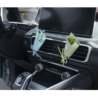 Creativity Dried Flowers Bouquet Car Perfume Air Vent Clip Mini Bouquet Eternal Flower Car Accessories Interior Woman Ornament