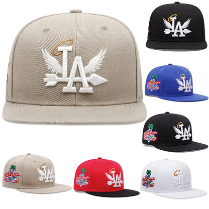 2024 New Letter Wing Pattern Side Coconut Tree Embroidery Fashion High Quality Snapback Men's Versatile Casual Baseball Hat