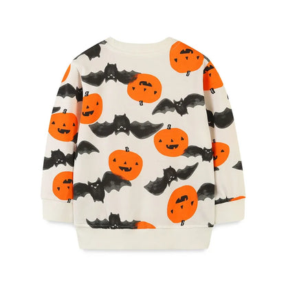 Jumping Meters 2-7T Halloween Boys Girls Sweatshirts Long Sleeve Baby Clothing Pumpkin Toddler Hooded Costume Kids Shirts