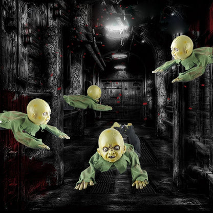 Halloween Crawling Zombie Prop Animated Horror Babies Doll  Ghost Haunted House Party Supplies Bar Club Ornaments Holloween