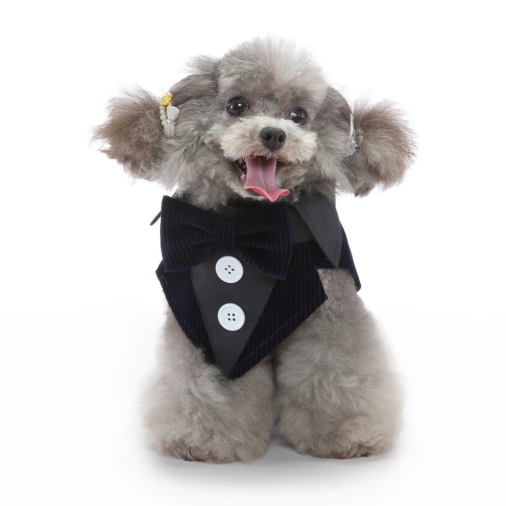 Christmas Dog Costume Dog Halloween Apparel Dog Wedding Outfit Clothes Wedding Shirt Clothes Formal Tuxedo for Teddy Bulldog