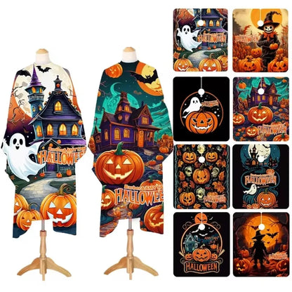 Professional Haircut Aprons Halloween Pumpkin Ghost Mascot Lucky Hairdresser Gown Cloth Haircutting Salon Cape Holloween Gifts