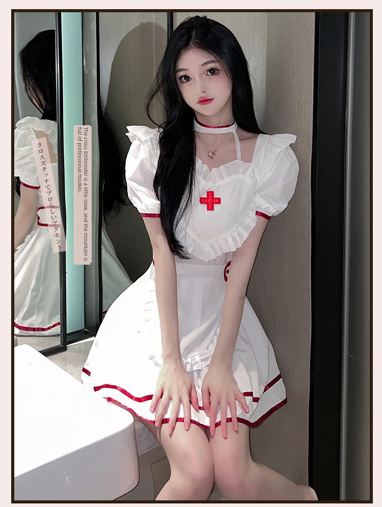 Cute Nurse Sister Pure Desire Wind Dress Cosplay Uniform Suit Halloween Sexy Internet Celebrity Streamer Clothing