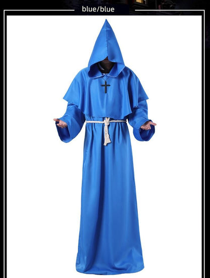 Halloween Adult Costume Medieval Monk Monk Robe Cosplay Wizard Priest Godfather Priest Male Manufacturer