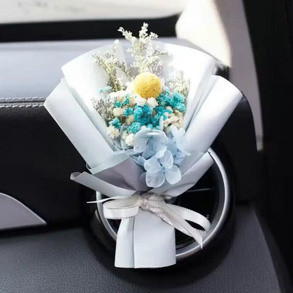 Car Air Vent Aromatherapy Diffuser Dry Flower Mini Bouquet Car Decor Ornament Air Conditioning Fragrance Clip Car Accessories