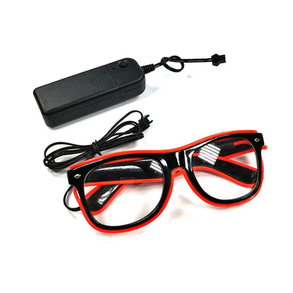 Halloween Eyes Glasses EL Wire Glowing Eyewear LED Light Up Costume Glasses Festival Party Decoration Photography Props