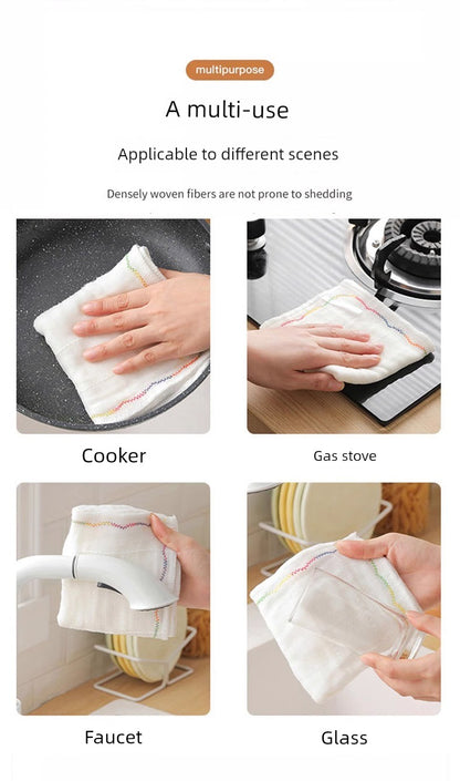 Dishcloth Oil-Free Kitchen Rag Absorbent Lint-Free Table Cleaning Cleaning Towel For Home Oil Removal Easy Cleaning Oil Absorption