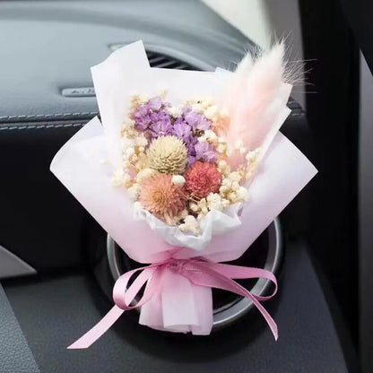 Car Air Vent Aromatherapy Diffuser Dry Flower Mini Bouquet Car Decor Ornament Air Conditioning Fragrance Clip Car Accessories