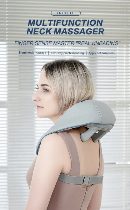 New Portable Mini Relaxer Dredge Kneading Smart Electric Wrap Heated Trapezius Muscle Neck Multifunctional Shiatsu Massage Shawl