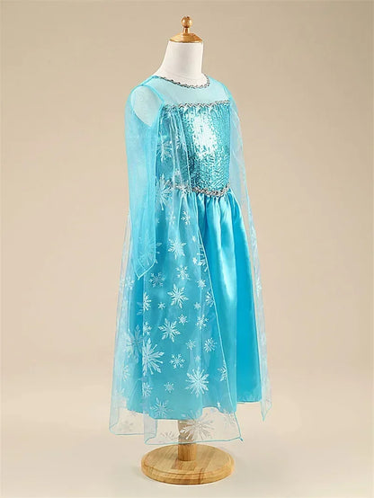 2024 Fancy Queen Frozen Elsa Anna Costume Girls Princess Dress Toddler Halloween Cosplay Party Vestidos For 3-10 Years