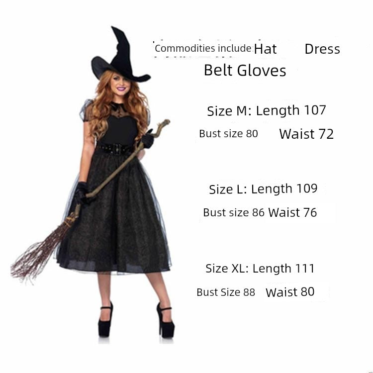 Halloween Cosplay Witch Dress Nightclub Attire Halloween Witch Costume