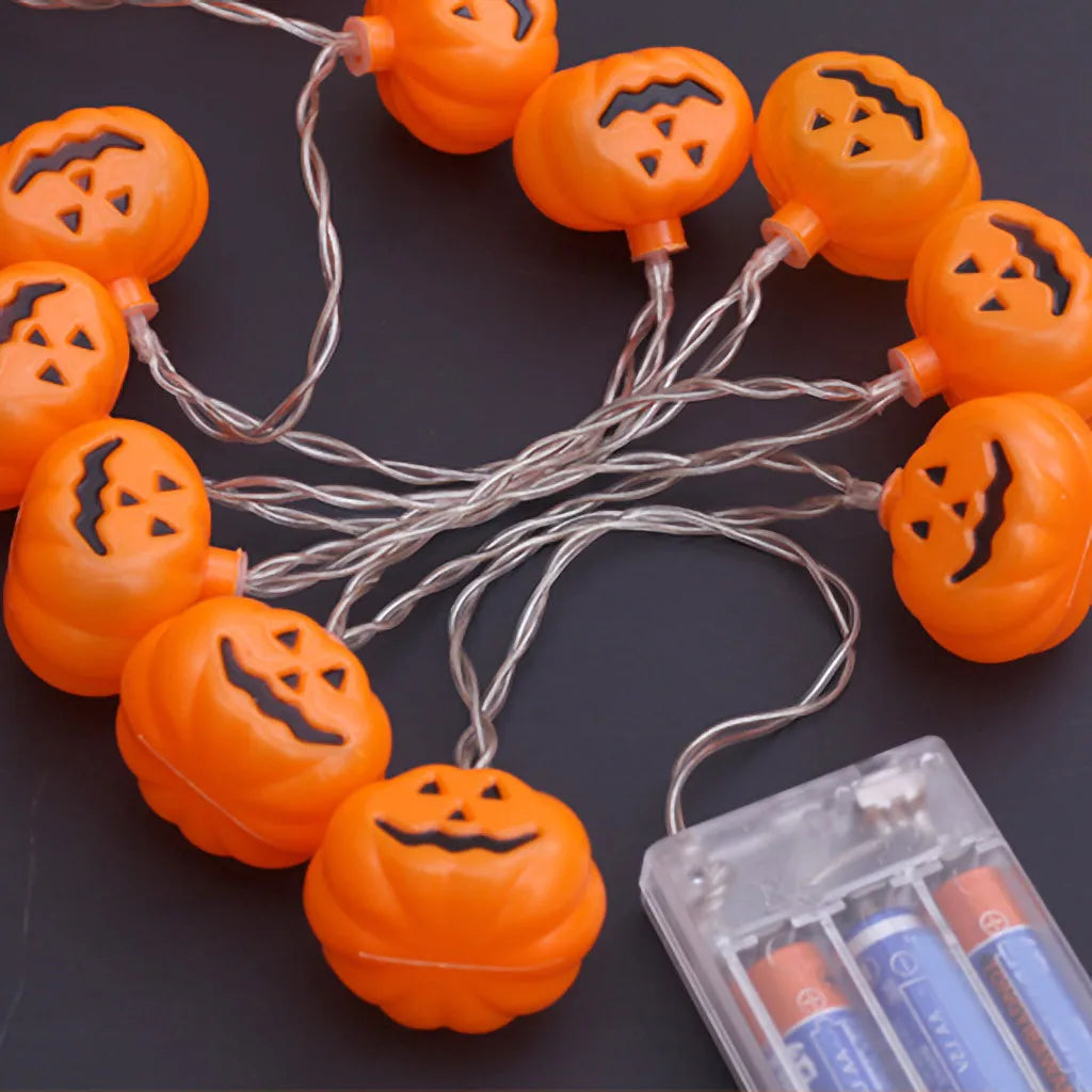 Fantastic Funny LED String Lights Halloween Decoration Accessories Lamp Horror LED Halloween pumpkin battery light string